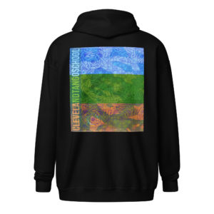 Unisex Colorblock and Logo Full-Zip Hoodie